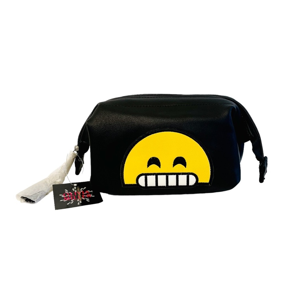 Back To School Pencil Case Emoji Bag Travel Toiletry Cosmetic Makeup Pouch NWT